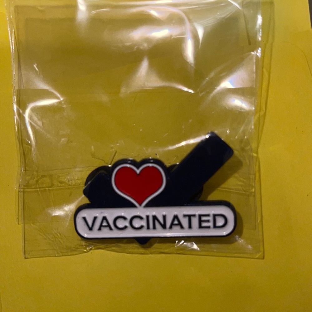 Covid vaccine pins